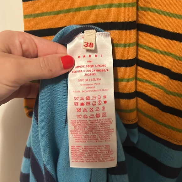 NWT Marni Sleeveless Stripe Midi Dress, size 38 (US 2) - Picture 6 of 13